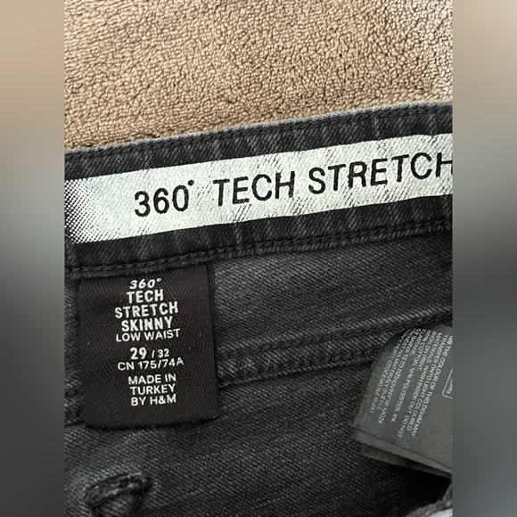 360 Tech Stretch Womens Skinny Low Rise Waist Cropped Jeans Gray 29 - Picture 2 of 11